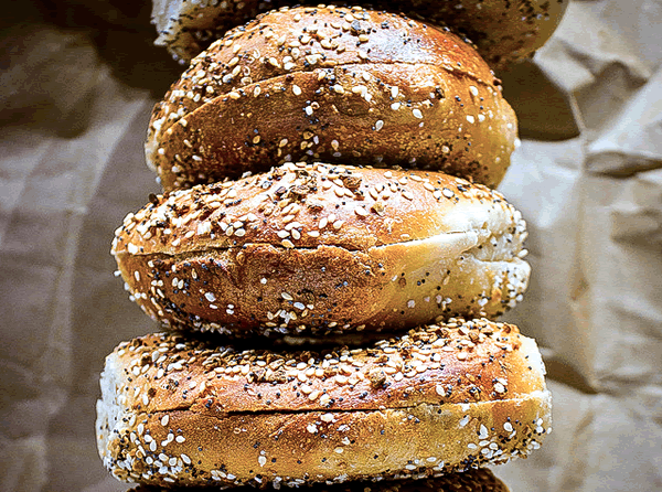 Stack of Everything Bagel | Image by woodleywonderworks